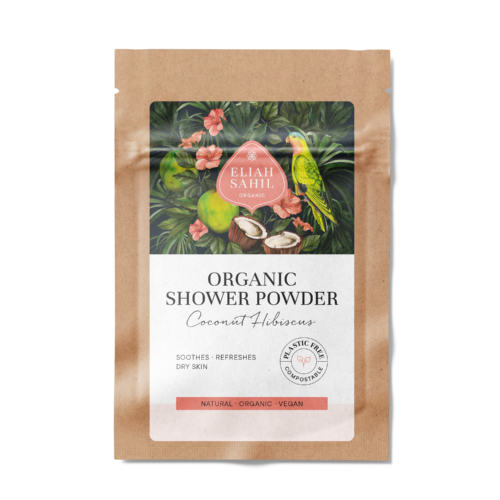 Organic Shower Powder Coconut Hibiscus| Sample 10g