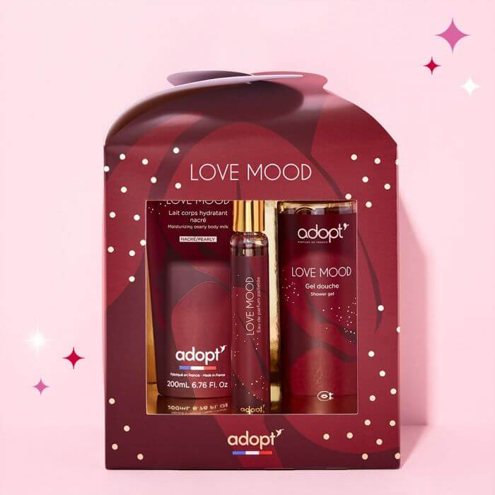 Love Mood Gift Box Eau De Parfum - Shower Gel - Body Milk | Adopt