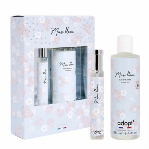 Musc Blanc Gift Box Eau De Parfum – Shower Gel | Adopt