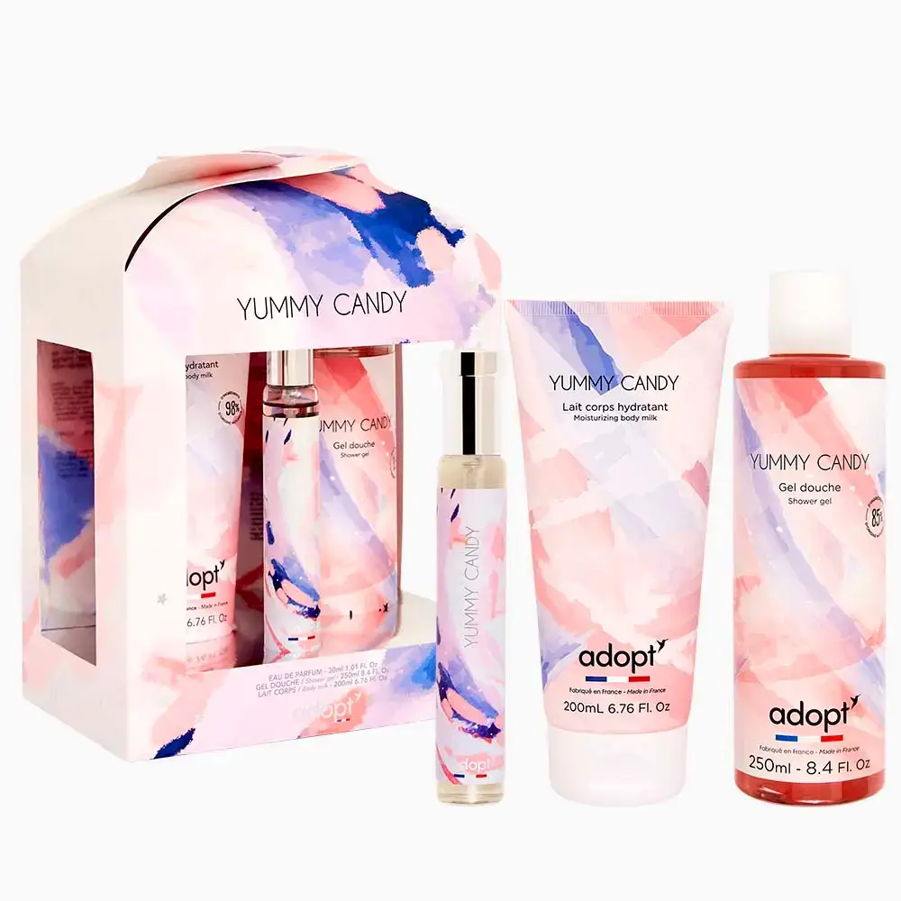 Yummy Candy Gift Box Eau De Parfum – Shower Gel – Body Milk | Adopt