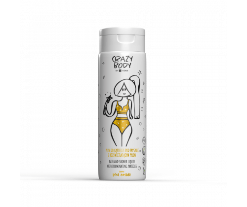 Shower Gel With Illuminating Particles Pina Colada 250ml | Crazy Body
