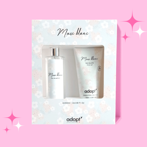 Musc Blanc Gift Box Eau De Parfum 100ml – Shower Gel | Adopt