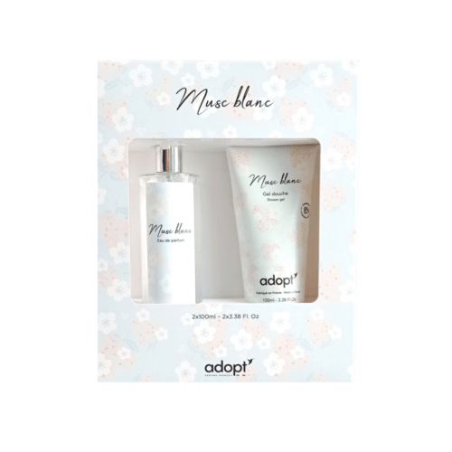 Musc Blanc Gift Box Eau De Parfum 100ml – Shower Gel | Adopt
