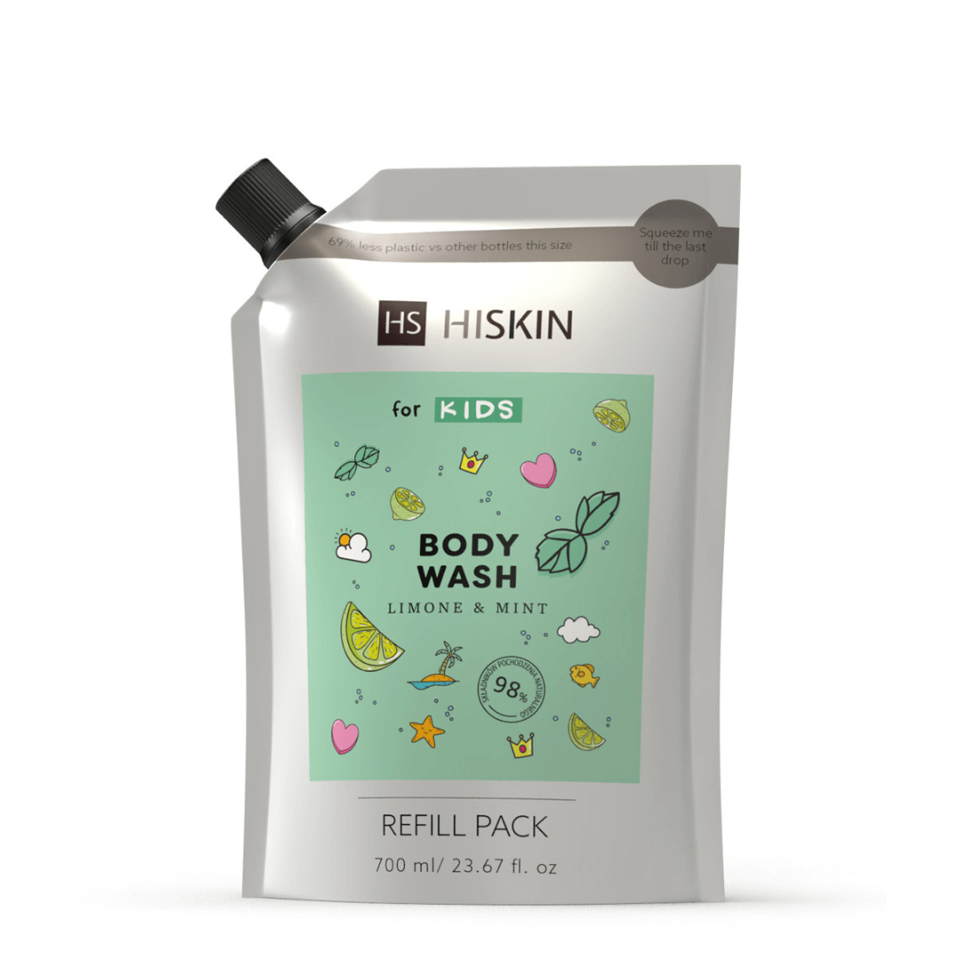 Body Wash Lemon & Mint 700ml Refill | HISKIN FOR KIDS